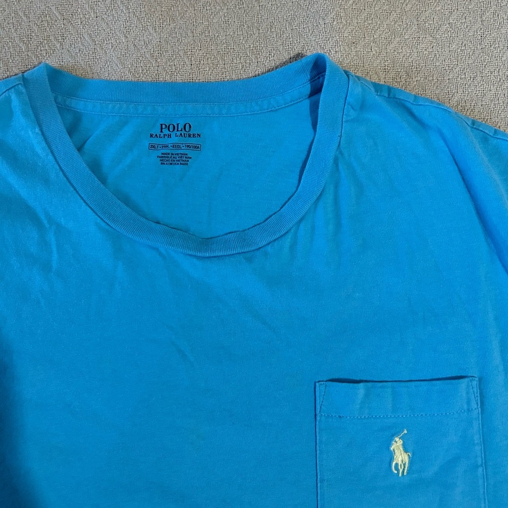 Polo by Ralph Lauren Turquoise Crewneck Pocket Tee